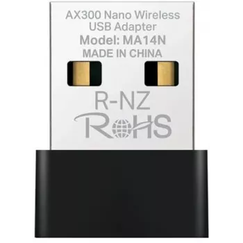 USB Wi‑Fi Adapter MERCUSYS MA14N — USB Type‑A, 2.4 GHz Single‑Band, up to 287 Mb/s, Czarny