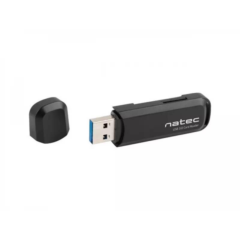 Czytnik kart NATEC Scarab 2 USB 3.2 Gen 1 Type-A — obsługa MicroSD/SD, 5000 Mbit/s, czarny