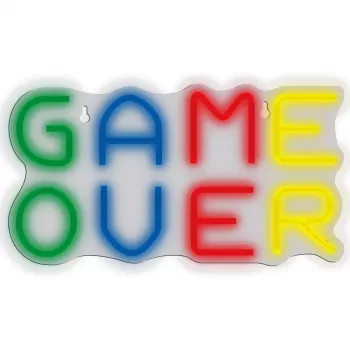 Neon MANTA SNL102MT — podświetlana dekoracja ścienna w stylu “Game Over”, efekt neonu LED podłączany do gniazdka