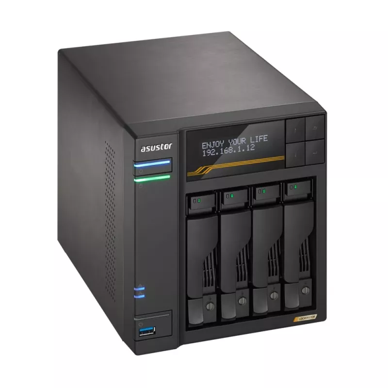 Asustor Lockerstor 4 Gen3 AS6804T 4-zatokowy NAS, AMD Ryzen V3C14, 16 GB DDR5 ECC, 2x 10GbE + 2x 5GbE