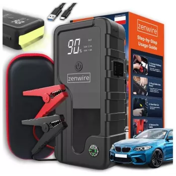 Car Jump Starter Powerbank zenwire CY16 6400 mAh — przenośny booster do akumulatorów 12V