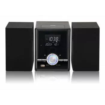 Wieża stereo Eltra JOWISZ BT CD USB czarna — stojący system audio z Bluetooth, odtwarzaczem CD i USB
