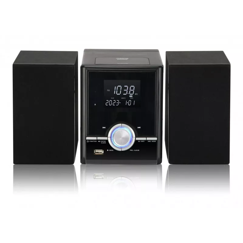 Wieża stereo Eltra JOWISZ BT CD USB czarna — stojący system audio z Bluetooth, odtwarzaczem CD i USB