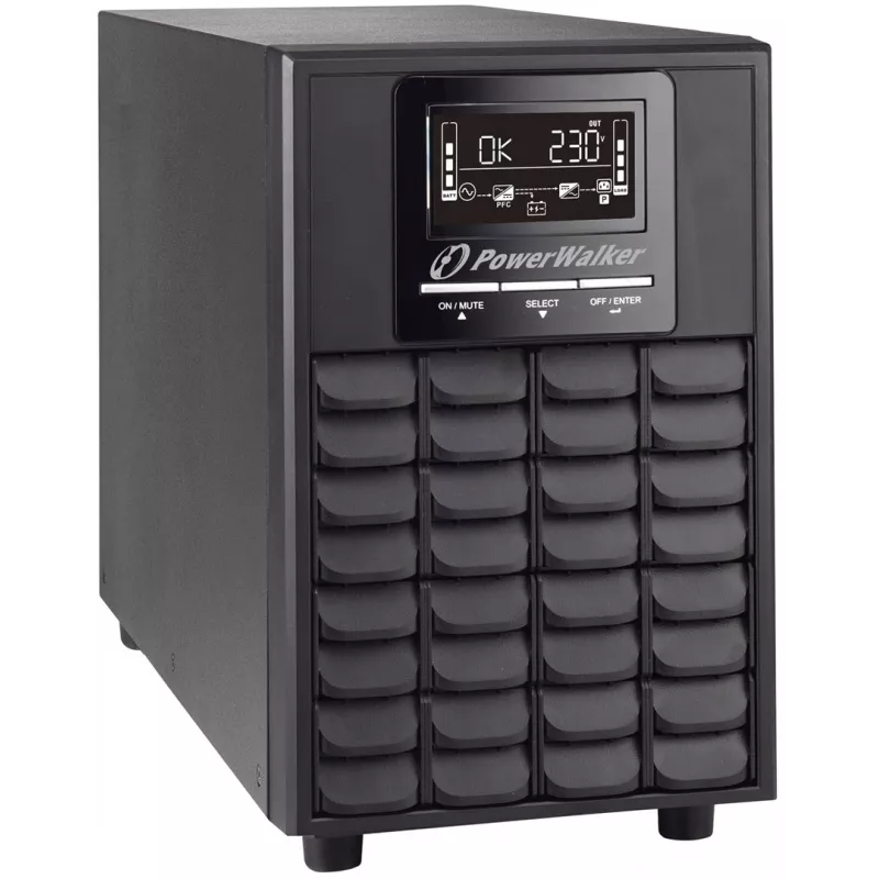 Zasilacz awaryjny (UPS) PowerWalker VFI 1000 CG PF1 z podwójną konwersją (Online) 1 kVA 1000 W 4 gniazda AC