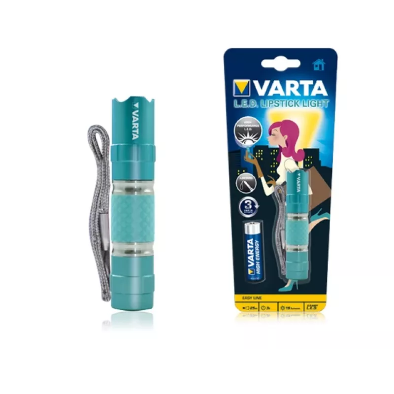 Latarka ręczna Varta LED Lipstick Light różowy turkusowy