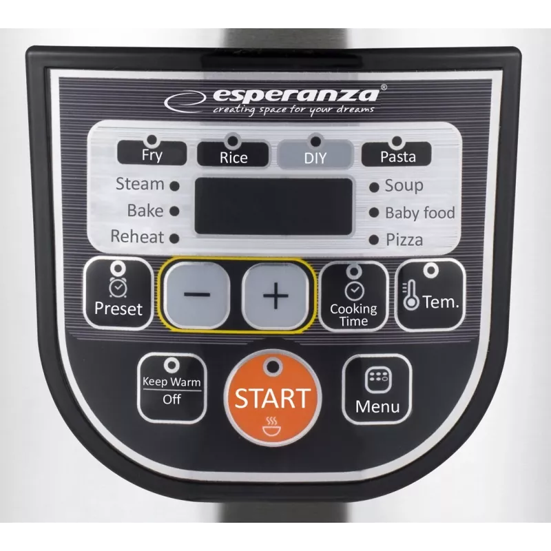 Multicooker ESPERANZA EKG011, pojemność 5 L, 860 W, czarny/stal nierdzewna