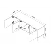 Cama INSERTO 3D szafka TV 143.5x40x61.5 kaszmir + LED
