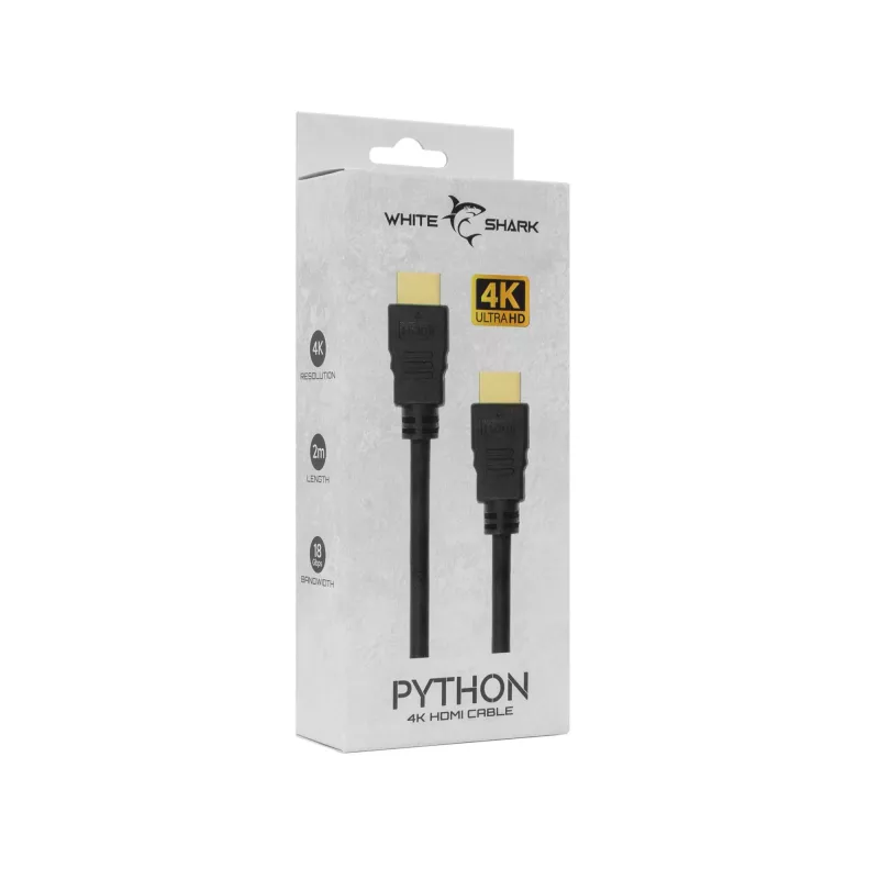 Kabel HDMI White Shark Python 2.0 M/M 2m — 4K@60Hz