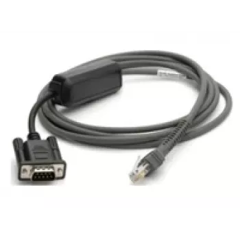 Zebra CBA-R10-S07ZBR kabel szeregowy Czarny 2,13 m DB9 RJ-45