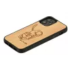 Etui na telefon man and wood do iPhone 12 mini — nadruk kota z czerwoną rybką