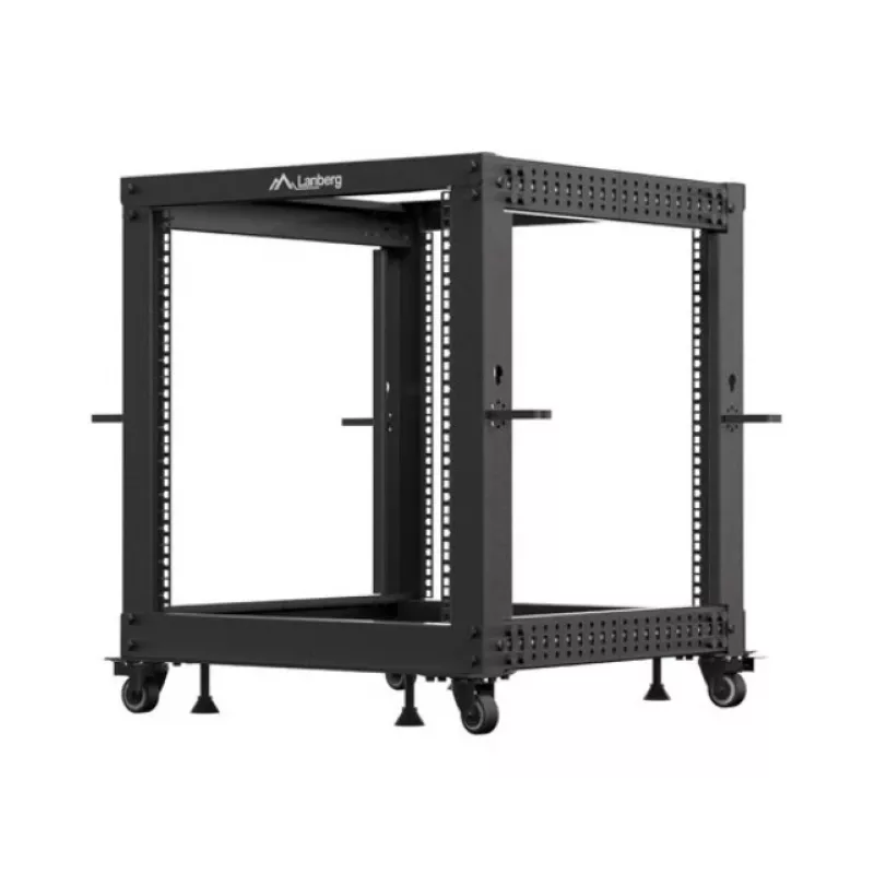 Szafa rack LANBERG Open Rack OR01-6112-B 12U 600x600 regulowana czarna