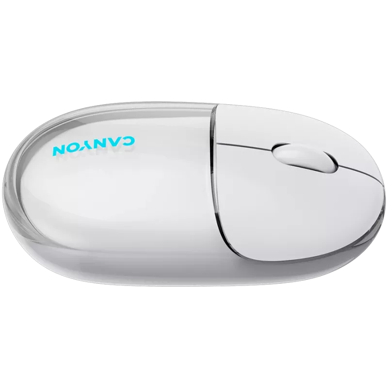 Mysz CANYON OnClick 24 BT/bezprzewodowa przezroczysta/biała