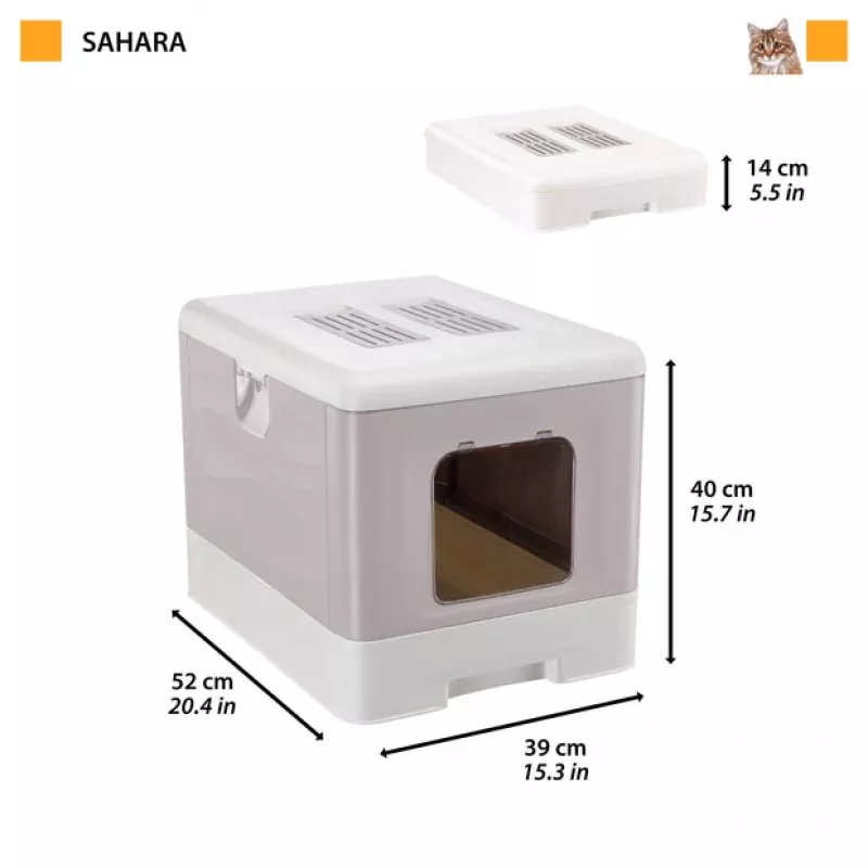 FERPLAST Sahara Green - kuweta dla kota - 52 x 39 x 40 cm