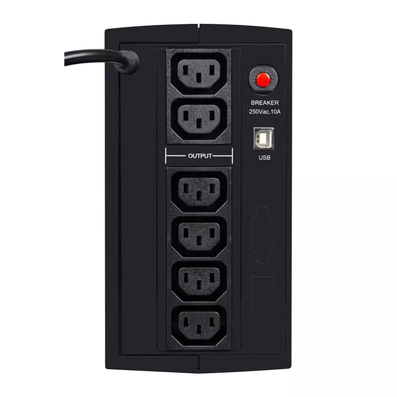 EVER DUO 850 AVR USB - UPS - AC 230 V - 550 W - 850 VA - jednofazowy - 2 x Bleisure 5 Ah - USB - Gniazda wyjściowe: 6