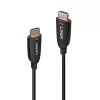 Lindy 10m Fibre Optic Hybrid HDMI 8K60 kabel, 10 m, HDMI typu A (standard), HDMI typu A (standard), 48 Gbit/s, czarny