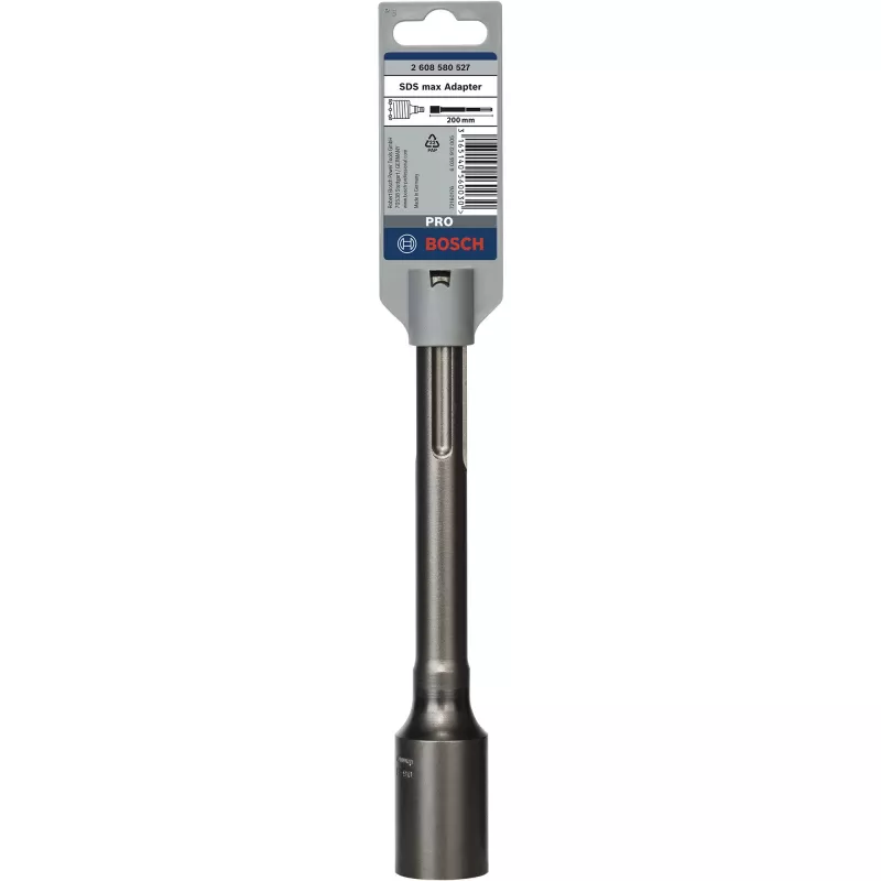 Adaptery Bosch do dwuczęściowych wierteł koronowych SDS max, Adapter, SDS Max, Metal, 1 szt., 200 mm