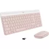 Logitech Slim Wireless Combo MK470 - Zestaw klawiatury i myszy - Bezprzewodowy - 2,4 GHz - QWERTY - różowy (920-011314)