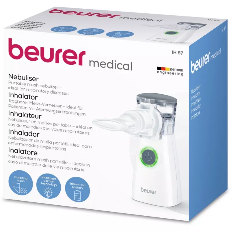 Inhalator Beurer IH 57 z maską dla dorosłych i dzieci, zasilany bateryjnie