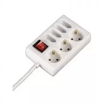 Hama 00108848 przedłużacz zasilający 1,4 m 7 gniazd sieciowych biały