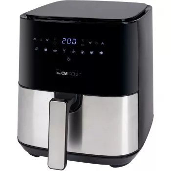 Clatronic FR 3782 H, Frytkownica beztłuszczowa, 5 l, 80 °C, 200 °C, czarna, stal nierdzewna