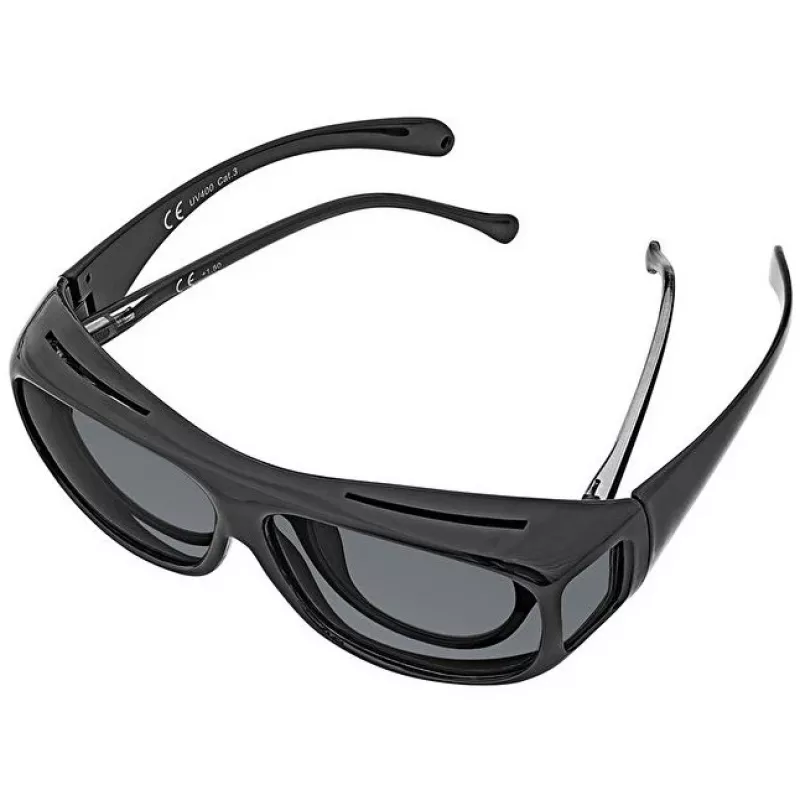 Okulary przeciwsłoneczne WEDO 271 48599 owalne, sportowe, unisex, soczewki polaryzacyjne, nakładki na okulary