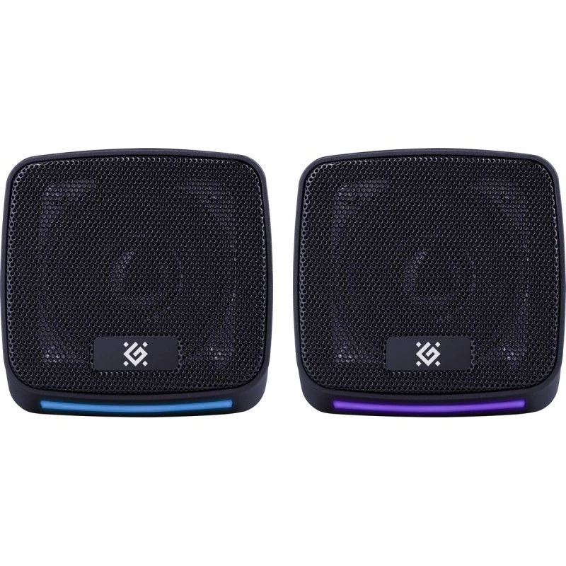 Głośniki komputerowe DEFENDER J3 2.0 6W LED USB, 2×3 W RMS, 90–20000 Hz, 3,5 mm, czarne