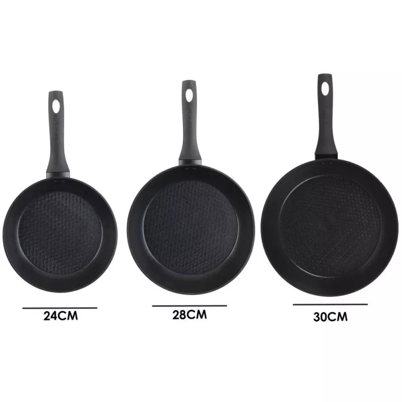 Zestaw patelni Salter BW08773 3-częściowy — patelnie nieprzywierające 20/24/28 cm