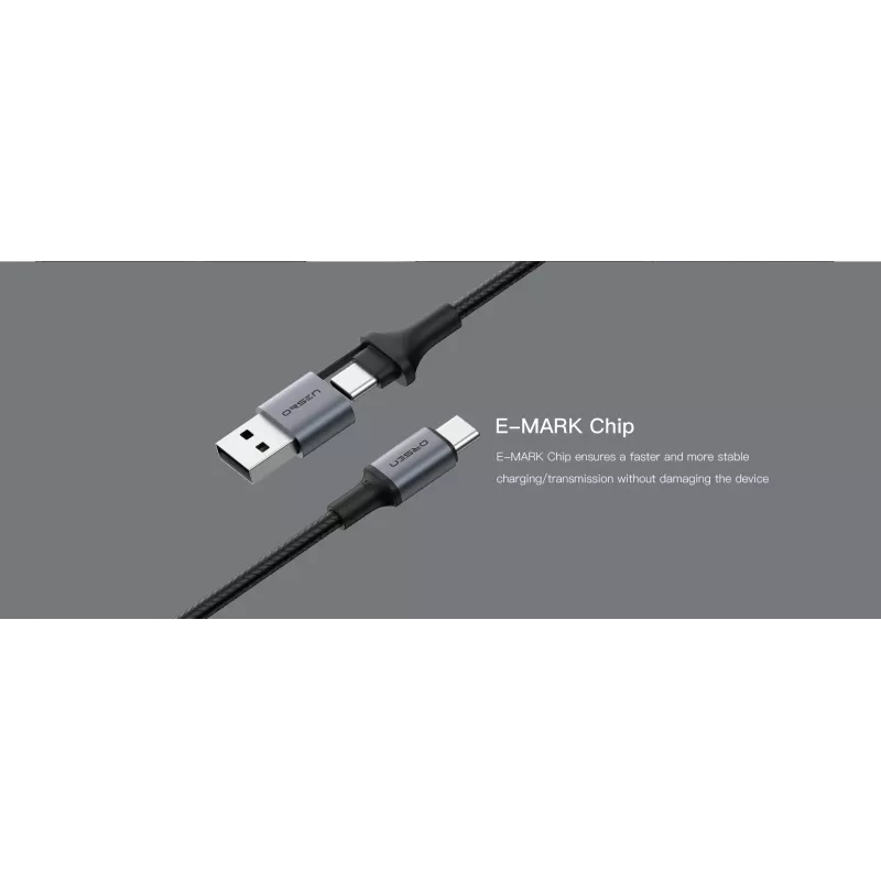 Kabel 2-w-1 USB Type-C Orsen S8, 5 A, 1,5 m (szybkie ładowanie/dane)