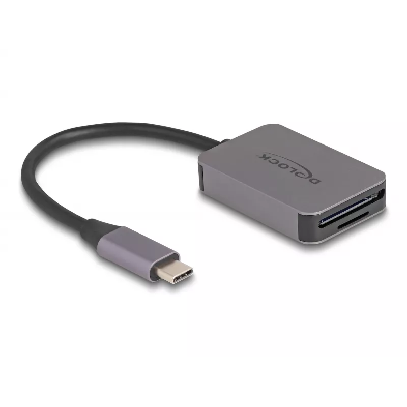 Czytnik kart DeLOCK USB Type-C Aluminium SD Micro SD 5000 Mbit/s