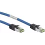 Kabel krosowy Goobay CAT 8.1, S/FTP (PiMF), niebieski, 1 m - LSZH bezhalogenowy, miedź AWG 24 (45659)