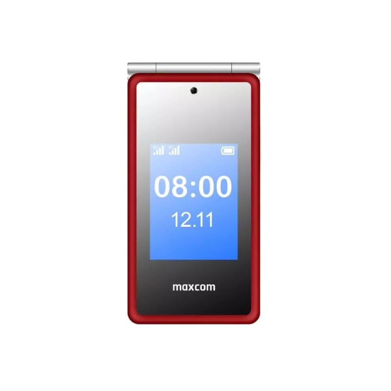 Telefon z klapką MAXCOM MaxCom Comfort MM835, Dual SIM, 3.5 cala (8.89 cm) 320x480, 1400 mAh, czerwony