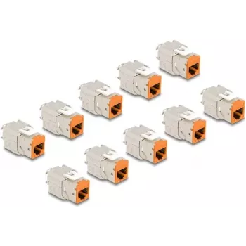 Moduł keystone DeLOCK 88117 Płaski RJ-45 Pomarańczowy 10 szt.