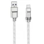 Kabel silikonowy HOCO Type-A - Type-C, 100W, przezroczysty, 1m