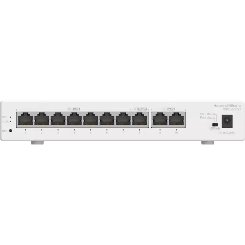 Przełącznik zarządzalny HUAWEI eKit S380-S8P2T Gigabit Ethernet 10/100/1000