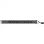 Tecline 19in PDU 12x gniazd IEC13 w obudowie aluminiowej 1U, kabel 3x 1,5mm 2,5m, RAL 9005 czarny (808902)