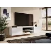 Szafka RTV cama meble SLIDE 200K, 200 x 40 x 37 cm, biały połysk, blat z płyty wiórowej