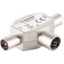 T-łącznik ShiverPeaks 83110 — adapter 2× wtyk na 1× gniazdo do złączy koncentrycznych antenowych