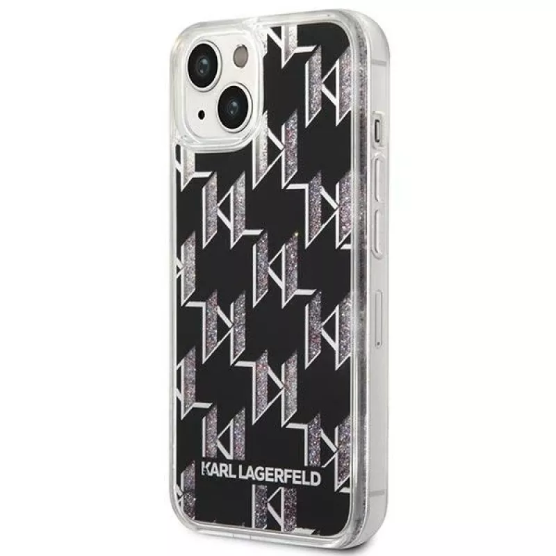 Karl Lagerfeld KLHCP14MLMNMK iPhone 14 Plus 6.7 hardcase czarny / czarny Liquid Glitter Monogram