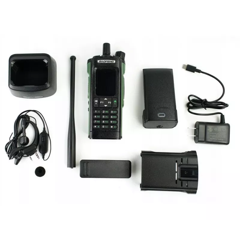 Radiotelefon ręczny Baofeng DM-32E — VHF 144–146 MHz, UHF 430–440 MHz, ODBIORNIK LOTNICZY 108–136 MHz, 2200 mAh, DMR/FM, GPS+APRS