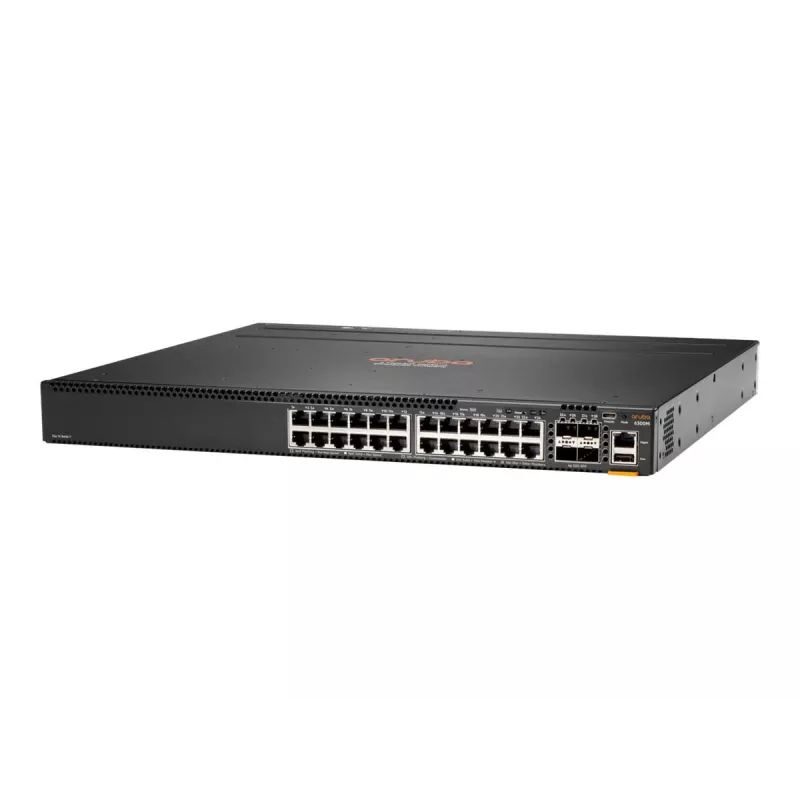 HPE Aruba 6300M - Switch - L3 - zarządzany - 24 x 10/100/1000 + 4 x 1 Gigabit / 10 Gigabit / 25 Gigabit / 50 Gigabit SFP56 (Uplink / Stacking) - Przód i tył do tyłu - na szynę