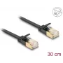 Kabel sieciowy DeLOCK RJ45 Cat.6A wtyk do wtyku U/FTP 0,3m czarny
