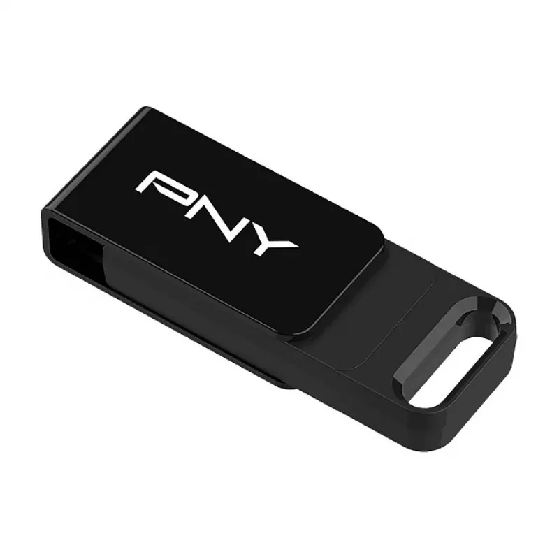 PNY Elite, 64 GB, USB Type-C, 3.2 Gen 1 (3.1 Gen 1), 120 MB/s, Dia, Czarny