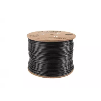 Kabel sieciowy Lanberg LCU6-21CU-0305-BK Czarny 305 m Cat6 U/UTP (UTP) zewnętrzny