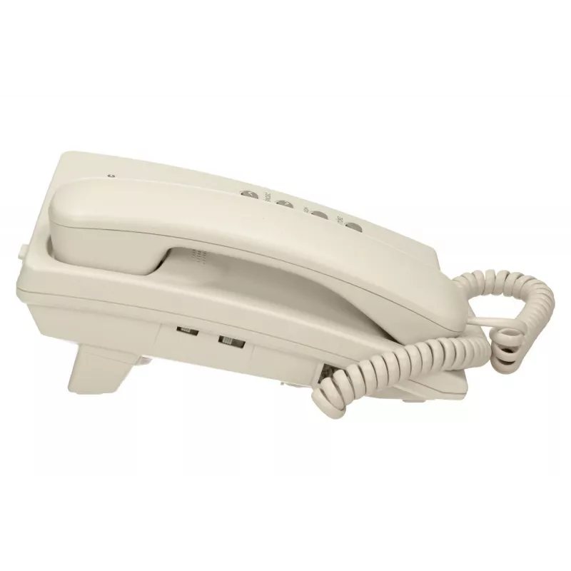 Telefon analogowy Panasonic KX-TS500PDW — 16 przycisków, biały, montaż na biurku/ścianie, książka telefoniczna na 100 wpisów