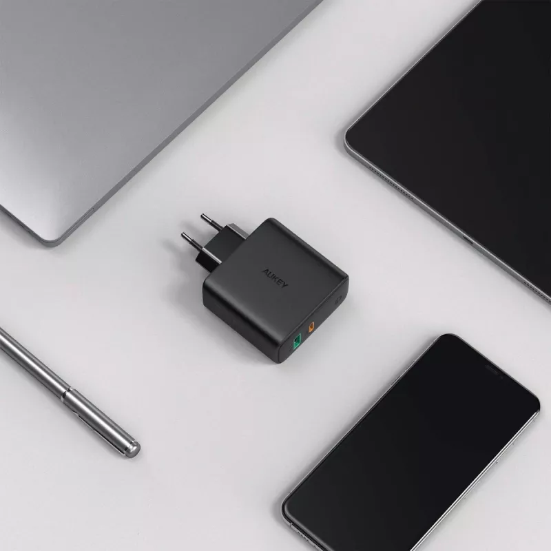 Ładowarka ścienna PA-D3 2xUSB Power Delivery (1xUSB+1xUSB C) 5,4A 60W Dynamic Detect
