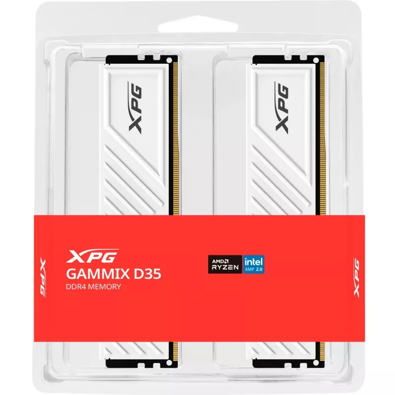 DIMM 32 GB DDR4-3600 (2x 16 GB) Dual-Kit, pamięć biała, AX4U320016G16A-DTWHD35, XPG Gammix D35, INTEL XMP