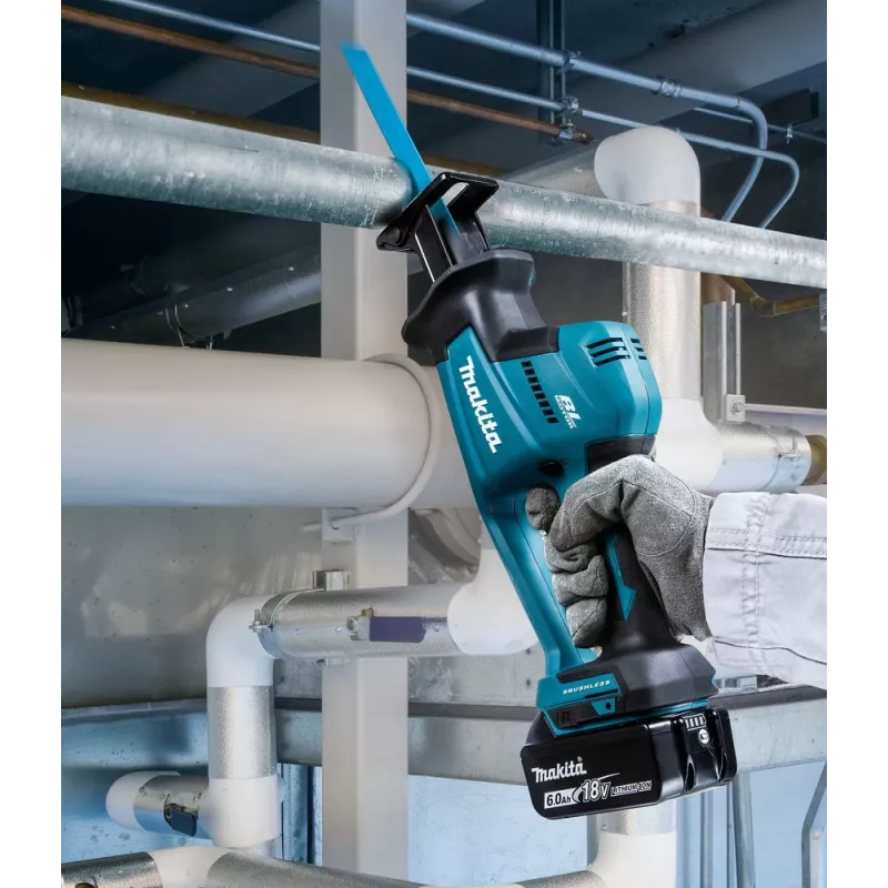 Makita DJR189Z Akumulatorowa piła szablasta 18 V czarno-niebieska