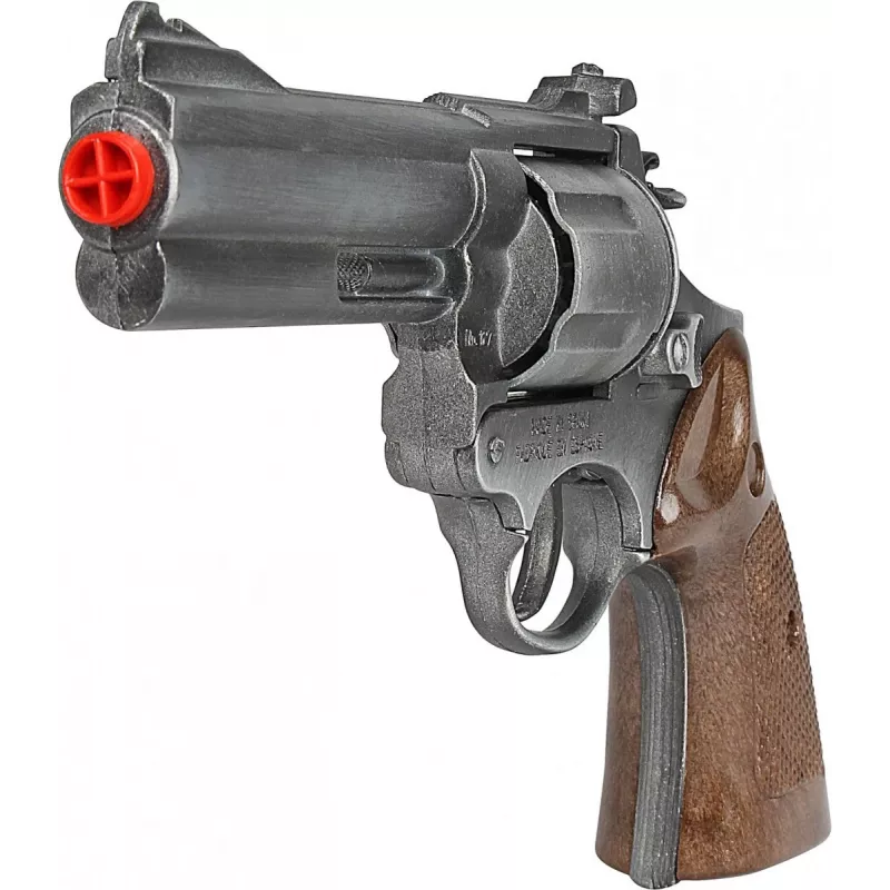 Pulio metalowy rewolwer w stylu policyjnym 155127/1, realistyczny design, metalowa konstrukcja