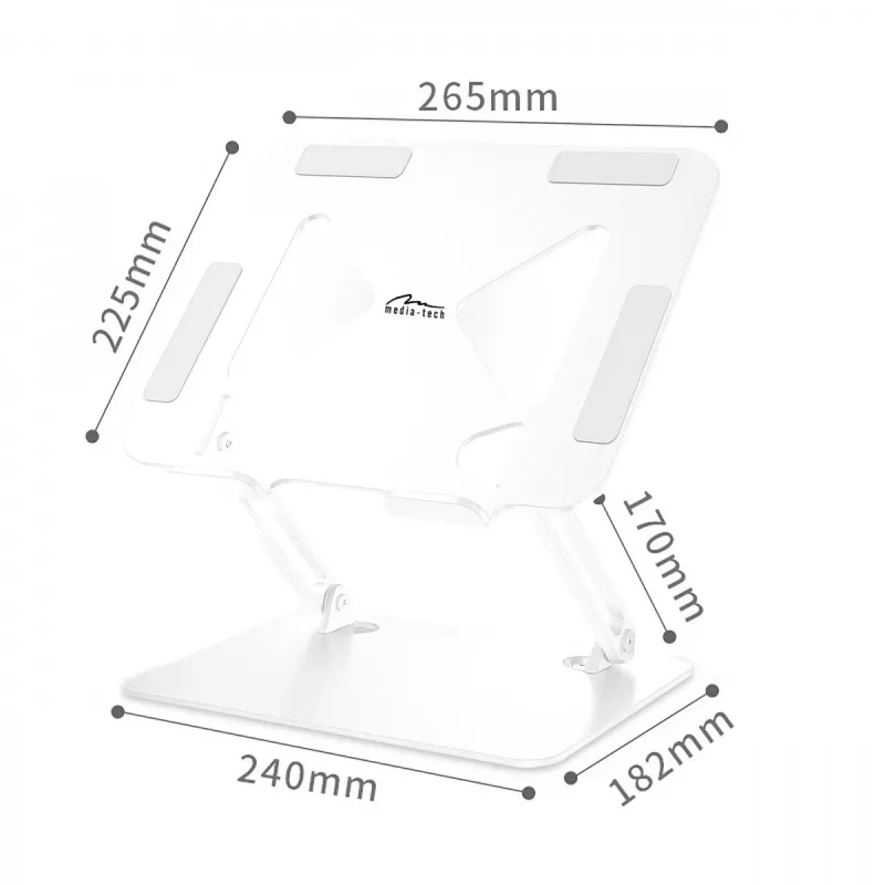 Podstawka pod laptop MEDIA-TECH MT2661W (biała)