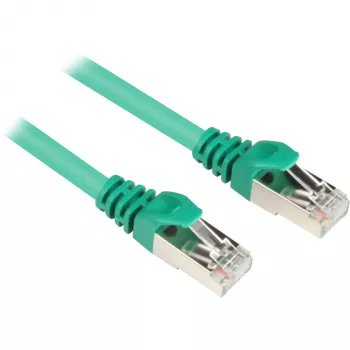 Kabel krosowy RJ45 Wtyk > RJ45 Wtyk CAT.6 S/FTP (Zielony, 1,5 m)